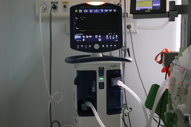 An ECG machine in a hospital.
